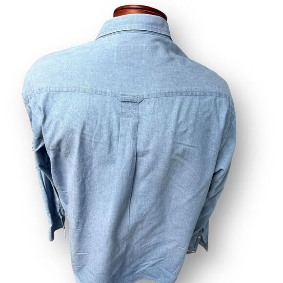 Vintage Pendleton Blue Cotton Work Shirt RN 29685 Men's size Large L - Picture 6 of 11